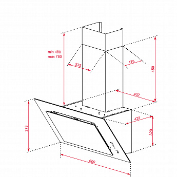 картинка Кухонная вытяжка Teka DVT 68660 TBS BLACK 