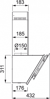 картинка Кухонная вытяжка полновстраиваемая Franke TEMPER 50 WH белая 