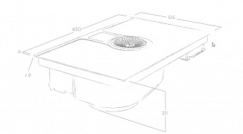 картинка Варочная панель с вытяжкой Elica NIKOLATESLA BL/F/83 