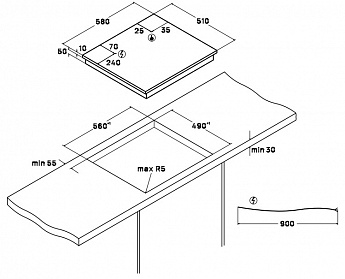 картинка Газовая варочная панель Vard VHGS6434K  картинка Газовая варочная панель Vard VHGS6434K