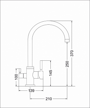картинка Смеситель Emar Quartz ЕС - 3007 