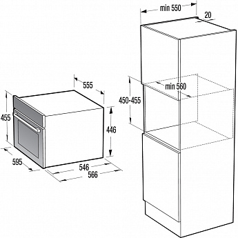 картинка Электрический духовой шкаф с СВЧ Gorenje BCM4547DG 
