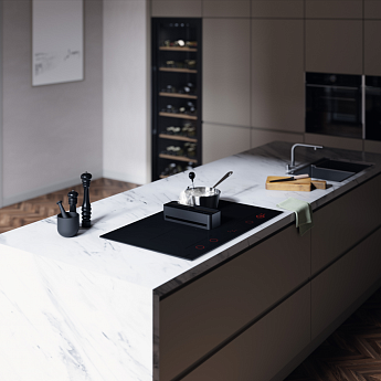 картинка Варочная панель со встроенной вытяжкой Asko HIHD854MM 