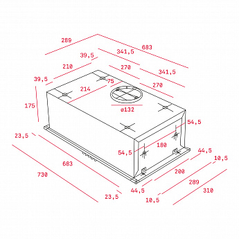 картинка Кухонная вытяжка Teka TOTAL GFH 73 SS 