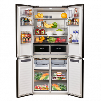 картинка Полувстраиваемый холодильник Maunfeld MFF190NFDSB графит 