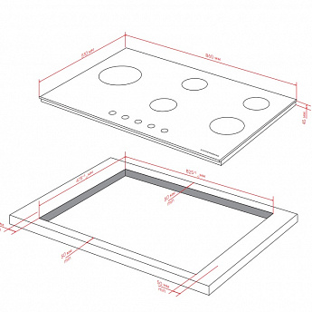 картинка Газовая варочная панель Kuppersberg FG 96 BG 