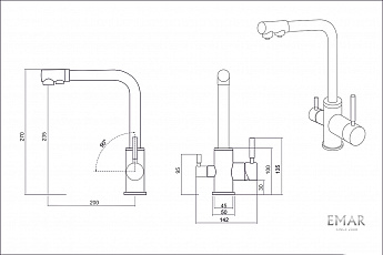 картинка Смеситель Emar EC-3003 