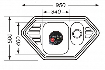 картинка Мойка для кухни Premial 9550C матовая 