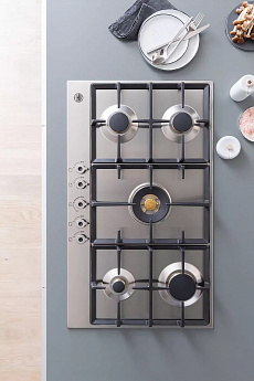 картинка Газовая варочная панель Bertazzoni PP905CPROX нержавеющая сталь 