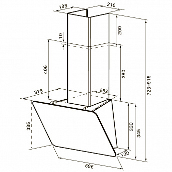 картинка Кухонная вытяжка Krona BELINDA 600 white SGC 