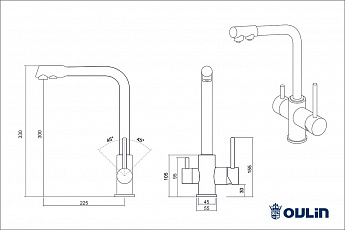 картинка Смеситель Oulin OL-8073 