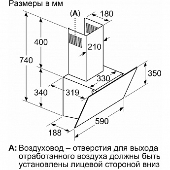 картинка Кухонная вытяжка Bosch DWK63PJ60T черная 