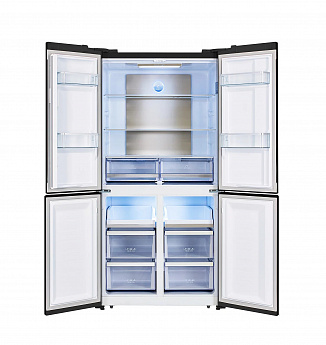 картинка Отдельностоящий холодильник Lex LCD505BLID черная сталь 