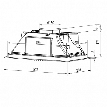 картинка Кухонная вытяжка Evelux Amanda 60 W 