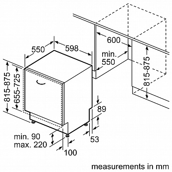картинка Посудомоечная машина встраиваемая Bosch SMV8YCX03E 
