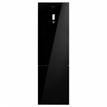 картинка Холодильник Korting KNFC 61868 GN черное стекло 