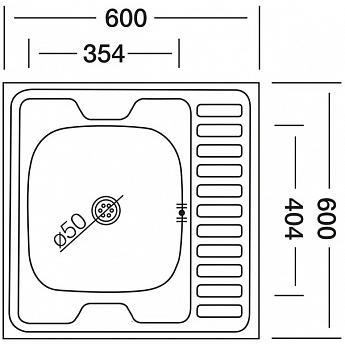 картинка Мойка для кухни Владикс V-403R 