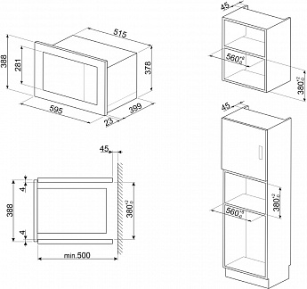 картинка Микроволновая печь Smeg FMI025B3 