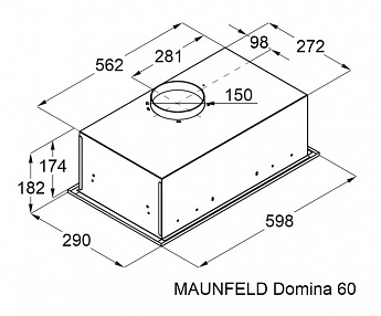 картинка Кухонная вытяжка Maunfeld DOMINA 60 BLACK 