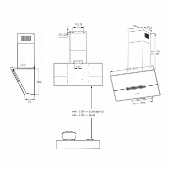 картинка Кухонная вытяжка Korting KHC 91950 GXN 
