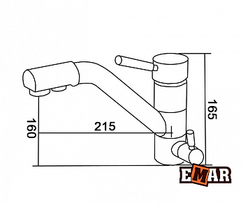 картинка Смеситель Emar EC-3008 