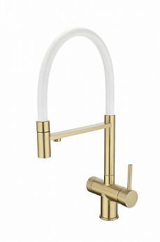 картинка Смеситель Emar ЕС - 7024WHT Matt Gold 