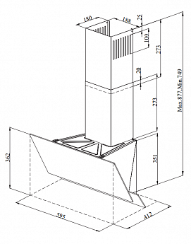 картинка Кухонная вытяжка Monsher DRANCY 60 NOIR 