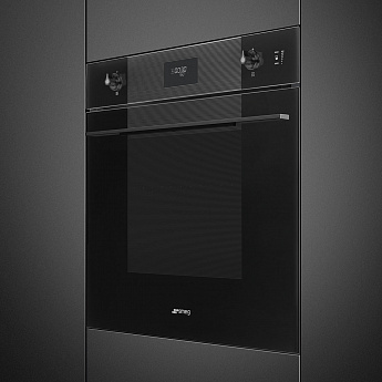 картинка Электрический духовой шкаф Smeg SOP6101S2B3 стекло Deep Black 