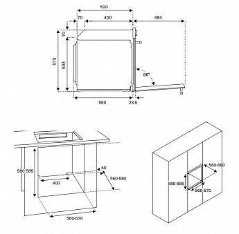 картинка Электрический духовой шкаф Bertazzoni F6011MODPLC/23 