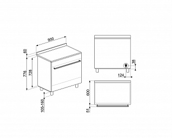 картинка Электрическая кухонная плита Smeg SUK91CMX9 