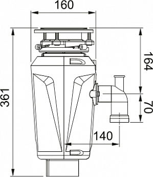 картинка Измельчитель пищевых отходов Franke SLIM 50 