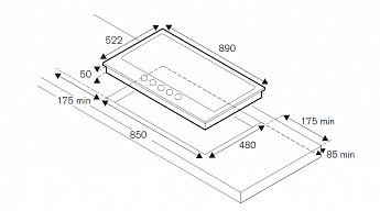 картинка Газовая варочная панель Bertazzoni P905LMODX нержавеющая сталь 