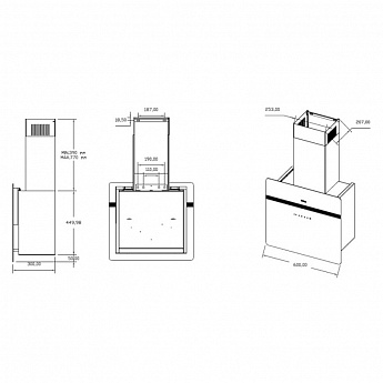 картинка Кухонная вытяжка Korting KHC 69131 GXW  картинка Кухонная вытяжка Korting KHC 69131 GXW