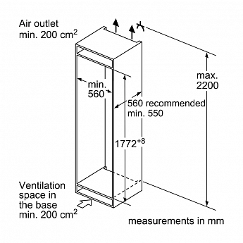 картинка Встраиваемый холодильник Bosch KIV87NS306  картинка Встраиваемый холодильник Bosch KIV87NS306