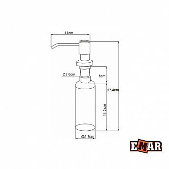 картинка Дозатор для мыла Emar ЕД-401D.PVD Coppery 