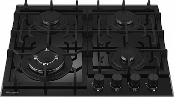 картинка Газовая варочная панель Weissgauff HGG 641 BGSV Nano Glass 