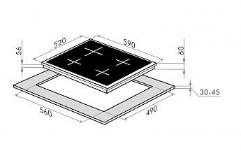 картинка Индукционная варочная панель Maunfeld AVI594FBK  картинка Индукционная варочная панель Maunfeld AVI594FBK
