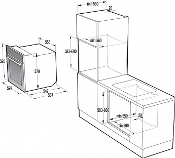 картинка Духовой шкаф Gorenje BO6717E03BG черный 