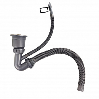 картинка Мойка для кухни Gerda GS 5045 G 4 в 1 графит (мойка, дозатор для мыла, коландер и сифон) 