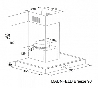 картинка Кухонная вытяжка Maunfeld Breeze 90 Inox 