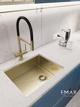 картинка Кухонная мойка Emar EMB-540(UN) PVD Matt Golden 