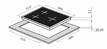 картинка Варочная панель Maunfeld EGHS.43.33CS/G 