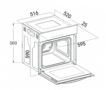 картинка Электрический духовой шкаф Weissgauff EOM 661 PDBS 