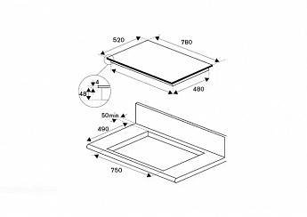 картинка Индукционная варочная панель Bertazzoni P784IC1B2NEE 