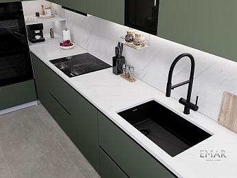 картинка Кухонная мойка Emar EMB-660(UN) PVD Black 
