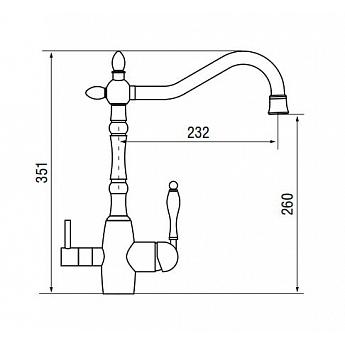 картинка Смеситель LONGRAN CLASSIC LM2193, BRONZE 
