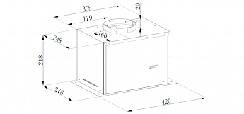 картинка Кухонная вытяжка Weissgauff Dubhe 450 Black Edition 