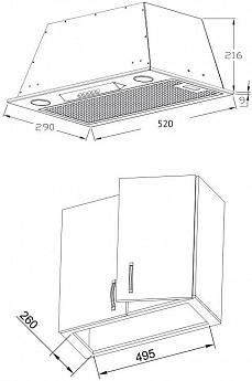 картинка Кухонная вытяжка Korting KHI 6530 X 