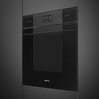 картинка Электрический духовой шкаф Smeg SOP6102S2PB3 стекло Deep Black 