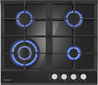 картинка Газовая варочная панель Weissgauff HGG 641 BGh Nano Glass 